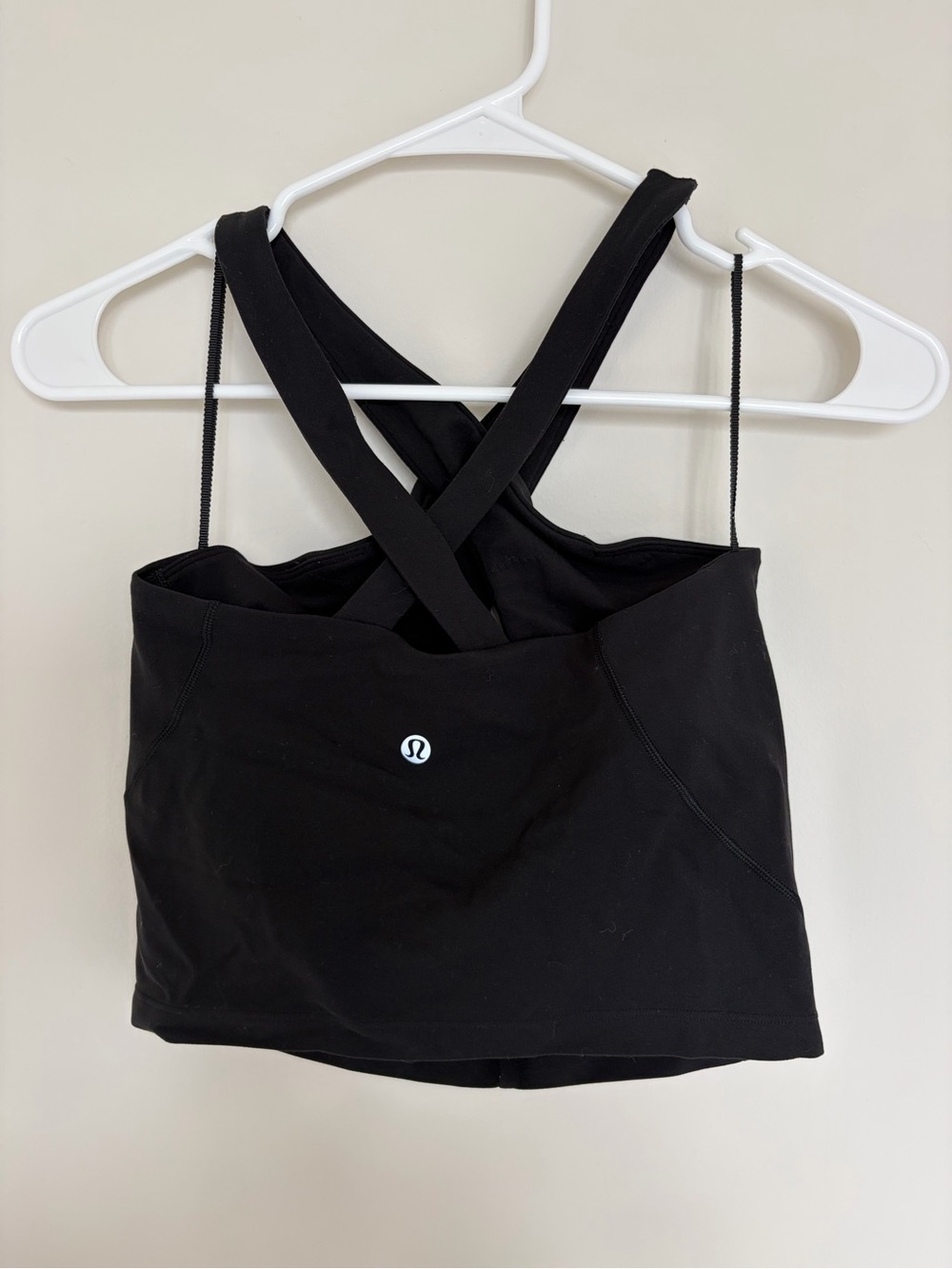lululemon athletica Black Cropped Cross-Back Tank